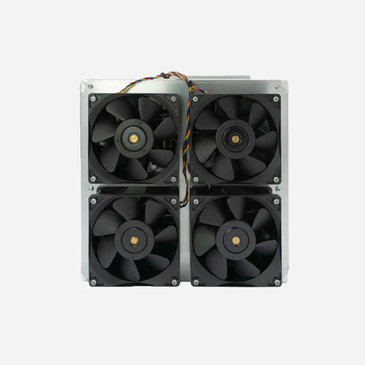 Vierlüfter-Silent-Kühlmodul für Bitmain Antminer S19k Pro Silent, Frontansicht der verbundenen Lüftereinheit – 21energy.