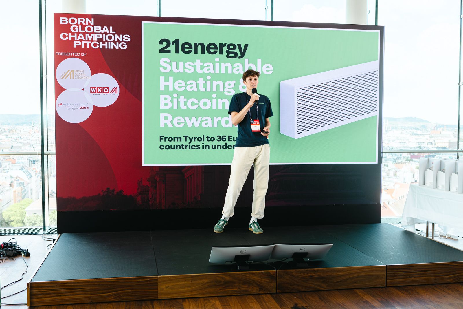 21energy pitching at the Born Global Champions event in Vienna